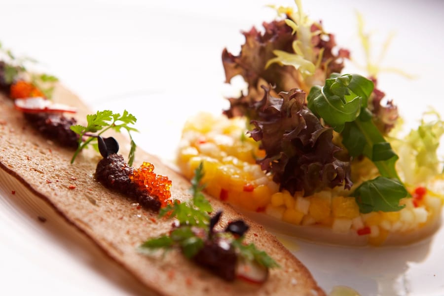 Fine dining plating